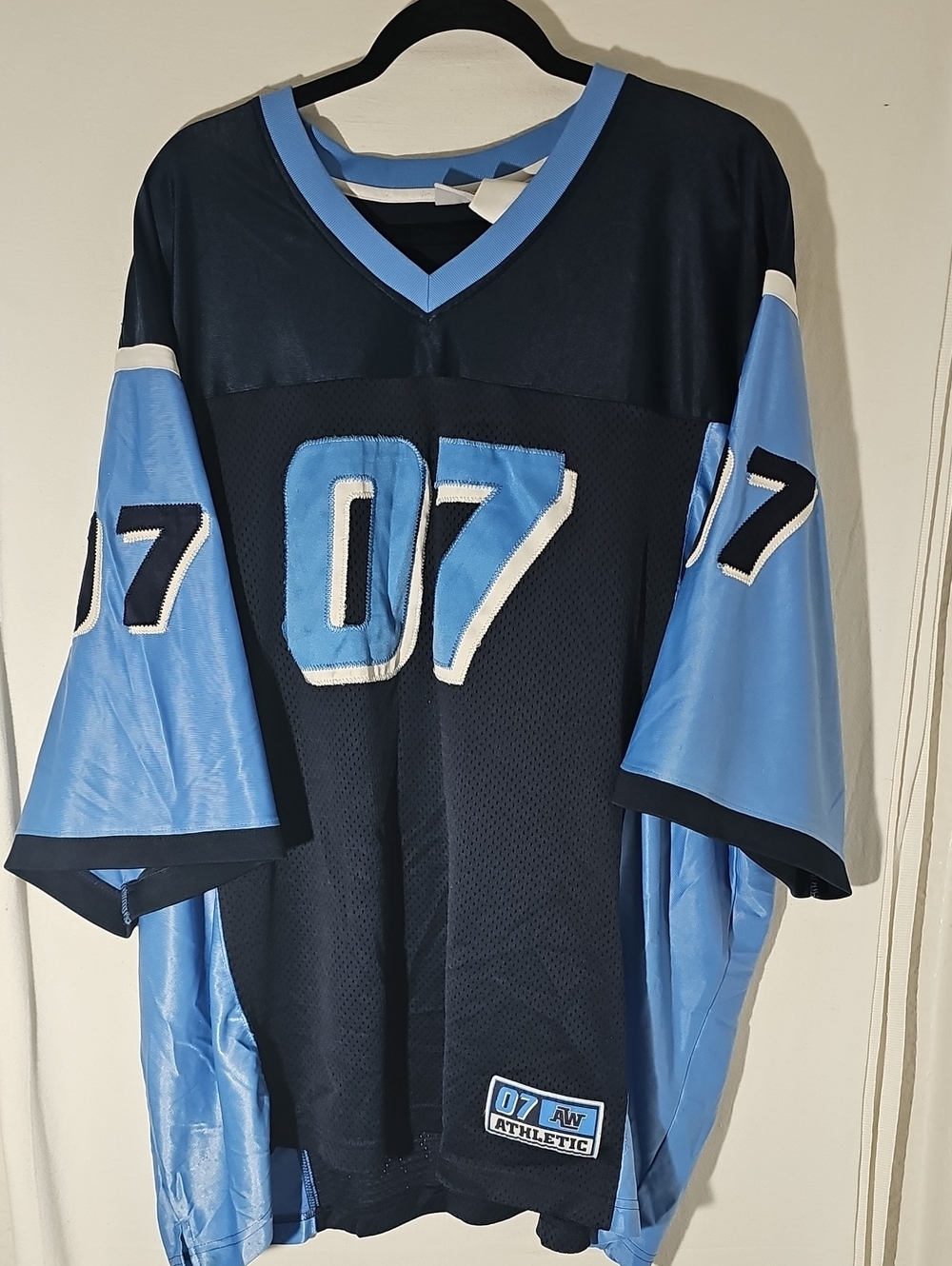 Athletic Works Men's Jersey in Navy and Light Blue - '07 Patch